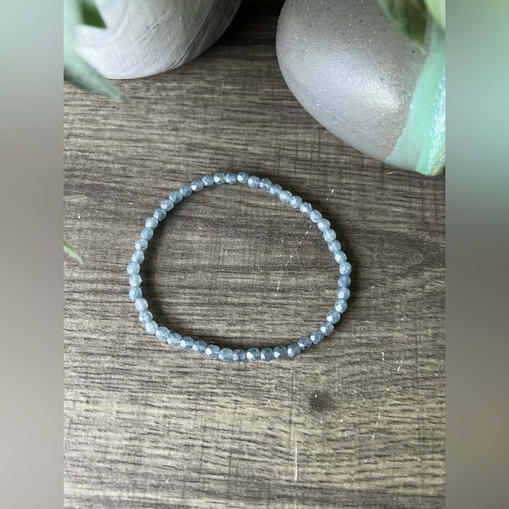 Elegant Light Blue Beaded Bracelet